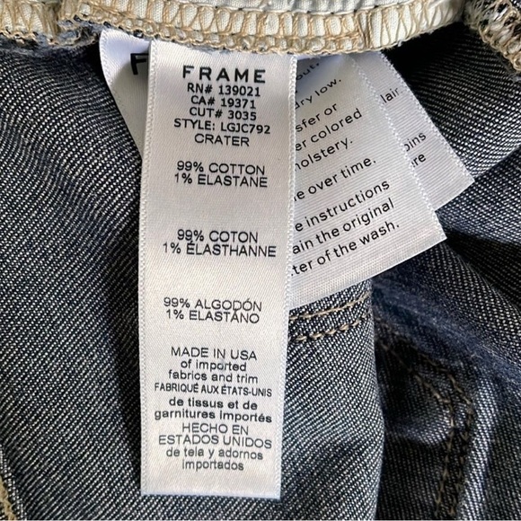 Frame Women's Le Garcon Low Rise Jeans Size 24 - Picture 6 of 7